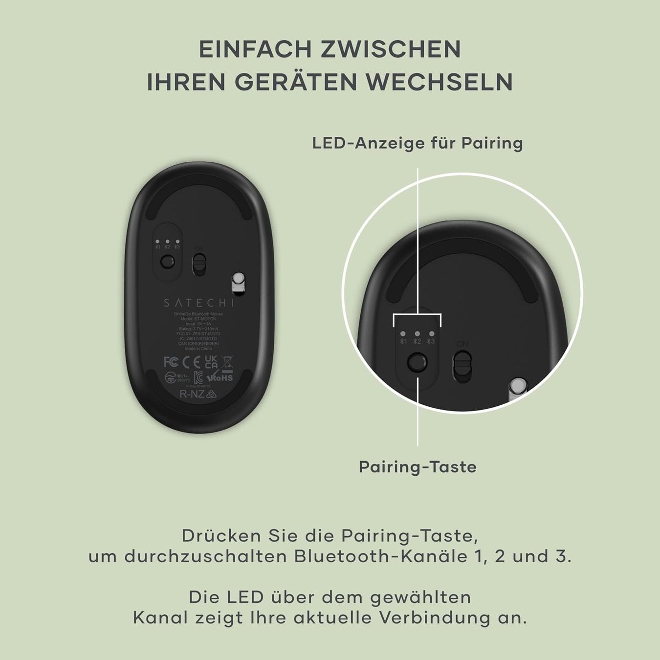 Satechi Maus: SATECHI OntheGo Bluetooth Maus – Neu (gemäss Beschreibung) aus Grosshöchstetten von Professio7 5