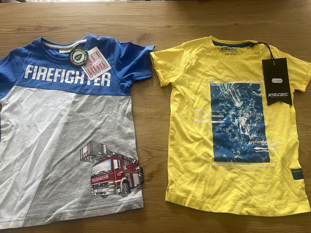 Camicie, T-shirt & Polo: 4X Tshirts neu bio marke – Nuovo e nell'imballaggio originale da Triesen venduto da Yellow1818 1