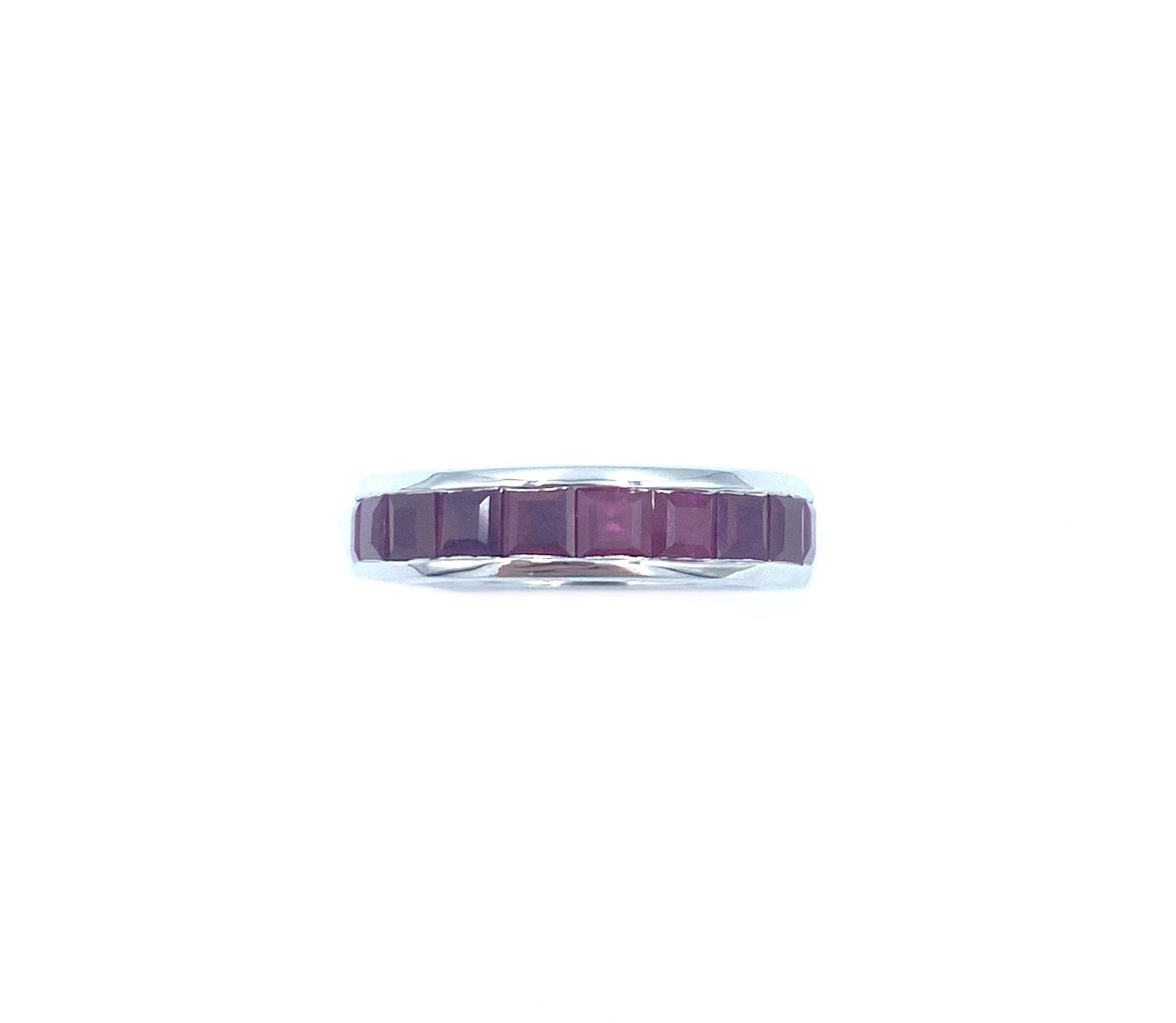 Anelli: DHAMANI. Alliance or blanc 18K et rubis – Usato da Renens VD venduto da Diademe.sarl