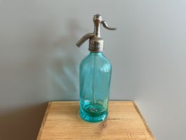 Sehr schöne kleine Syphonflasche blau