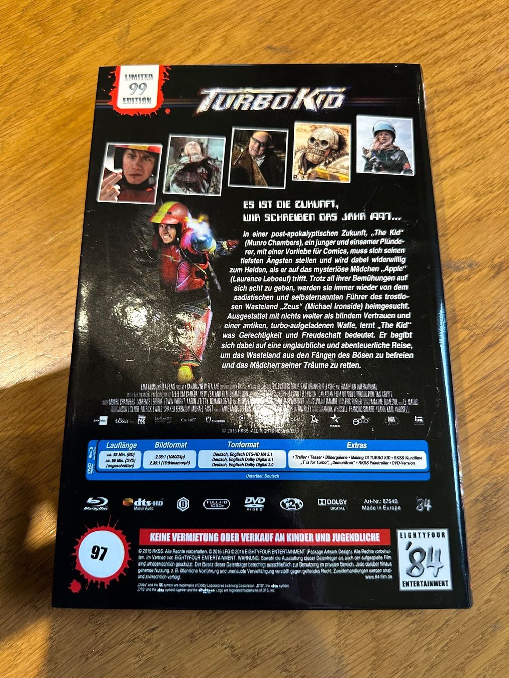 Tutti i DVDs: Turbo Kid grosse blu ray Hartbox – Usato da Benken ZH venduto da Audi-erich 1
