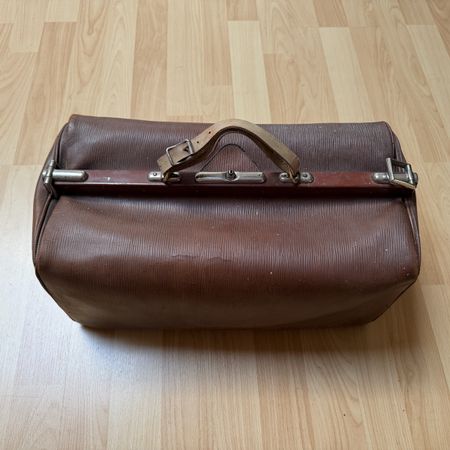 Arztkoffer Leder braun Vintage Gebrauchspuren