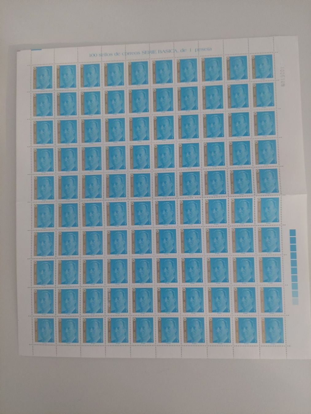 Tutti i francobolli: Marken Spanien Bogen 100 x 1 Peseta unz. – Nuovo (secondo la descrizione) da Wil SG venduto da ram_c5j2