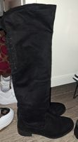 Schwarze Overknee Stiefel Gr. 38