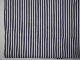 Baumwollstoff dunkelblau/weiss gestreift