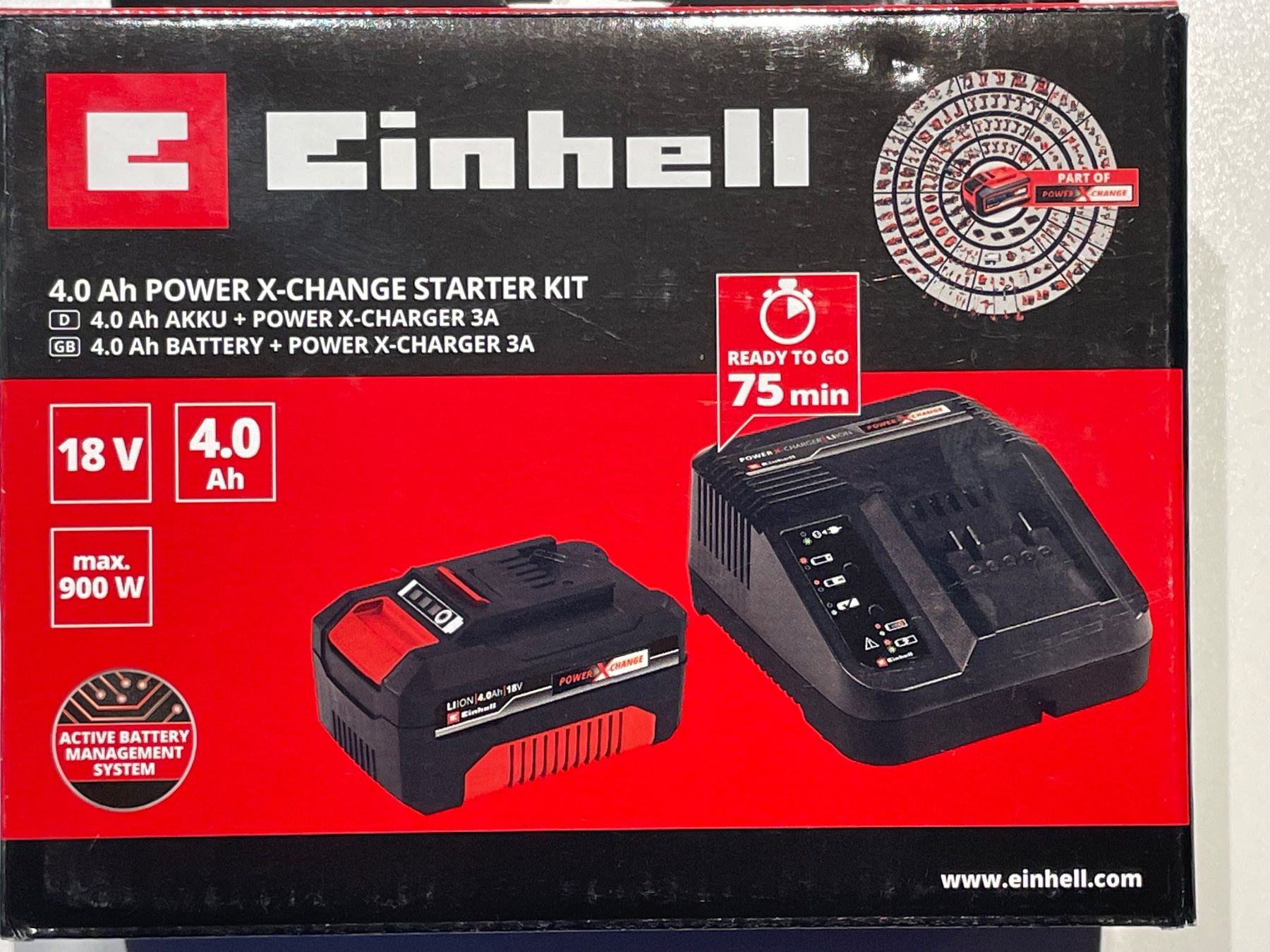 Einhell Akkus & Batterien: Einhell Starter Kit Power X-Change 18v 4.0 Ah – Neu (gemäss Beschreibung) aus Mund von