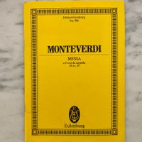 Monteverdi, Messa a 4 Voci da cappella, Edition Eulenburg