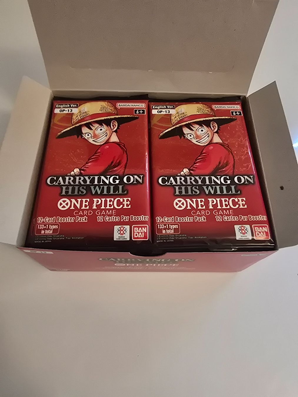 Bandai Sammelbilder & Trading cards: OP13 - Carrying on his Will Booster – Neu und originalverpackt aus Chur von Casdo