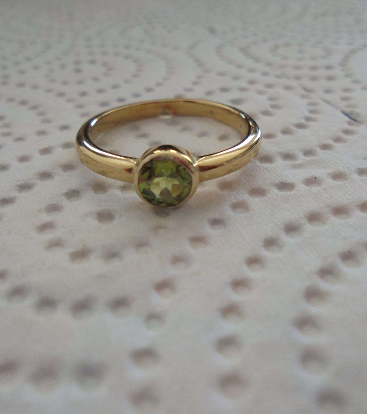 Anelli: Echtschmuck: Peridot-Silberring, vergoldet / 56 – Nuovo (secondo la descrizione) da Zuchwil venduto da maumauchi 7