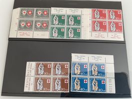 1945 Serie Viererblock gestempelt Zunr. B81-85 mit Tabs