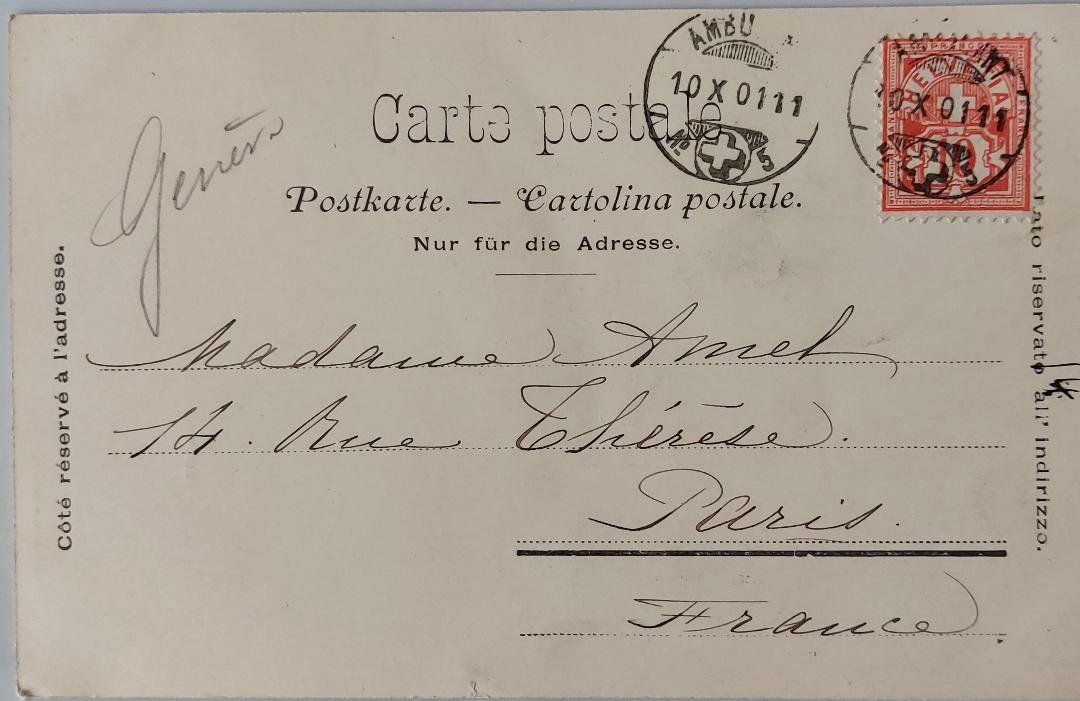 Cartoline postali: GENÈVE - Le Port - 1911 – Usato da Delémont venduto da Domdom1 1