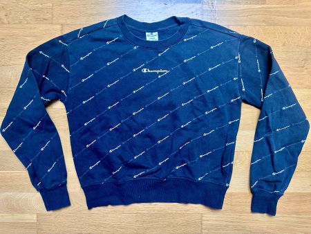 CHAMPION Damen Pullover L Schwarz Sweatshirt Pulli Langarm