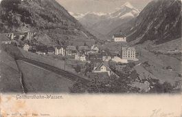 Wassen, Gotthardbahn, Felpost 1905 GOTTHARDINFANTERIE