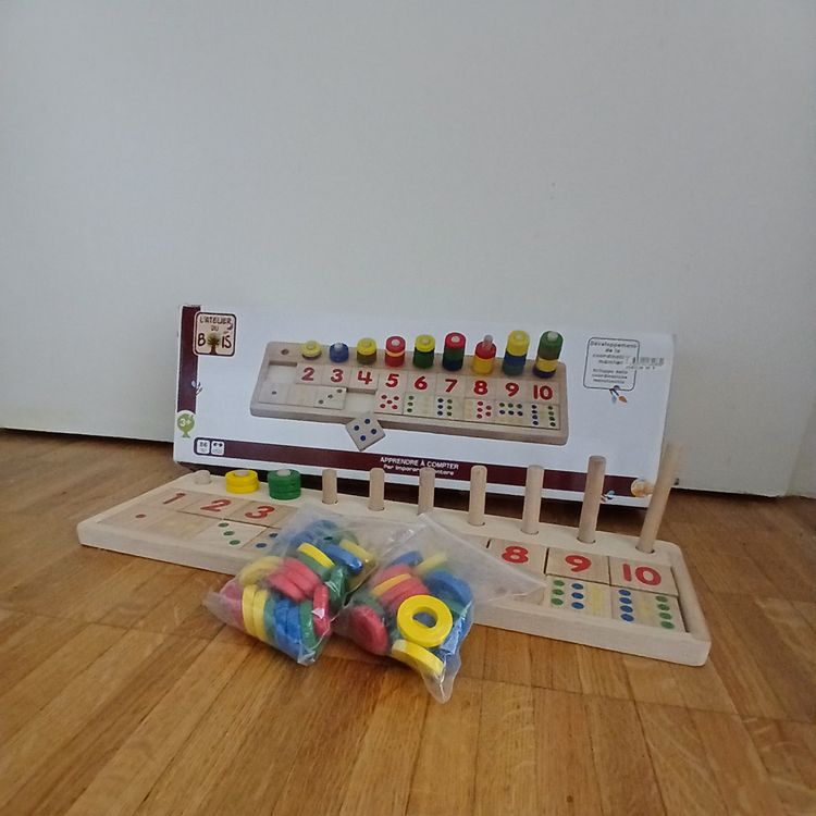 APLI Kids 18885 - Jeu de numéros magnétiques en bois - Numéros magnétiques recommandés pour les personnes de plus de 3 ans