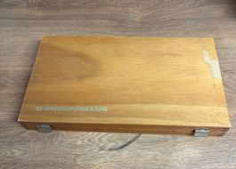 C. Bossard Zug Holzkassette, Vintage, leer.