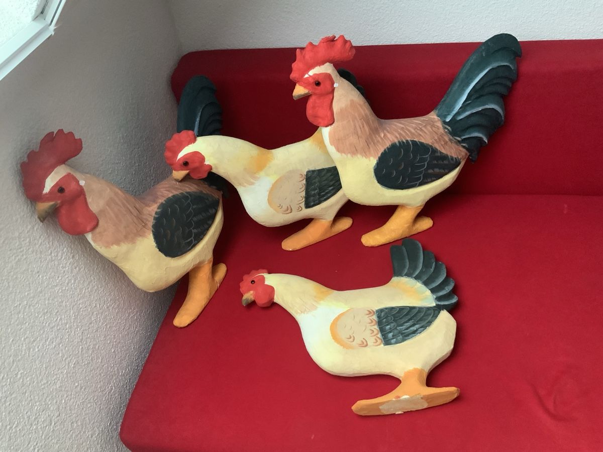 Tutte le decorazioni: Hühner Deko Figuren Hahn und Henne – Usato da Root venduto da HeidyShop 2