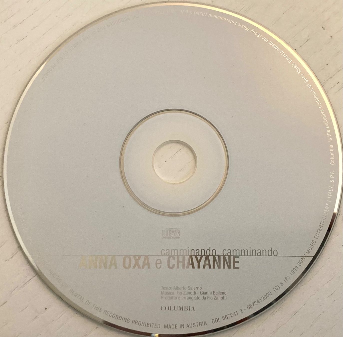 CDs: ANNA OXA E CHAYANNE - CAMMINANDO, CAMMINANDO – Gebraucht aus Poliez-Pittet von Newtown-Records 1