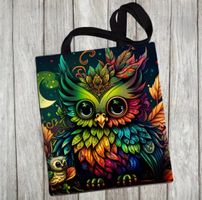 Neu! Tragetasche aus Canvas Cartoon Eule