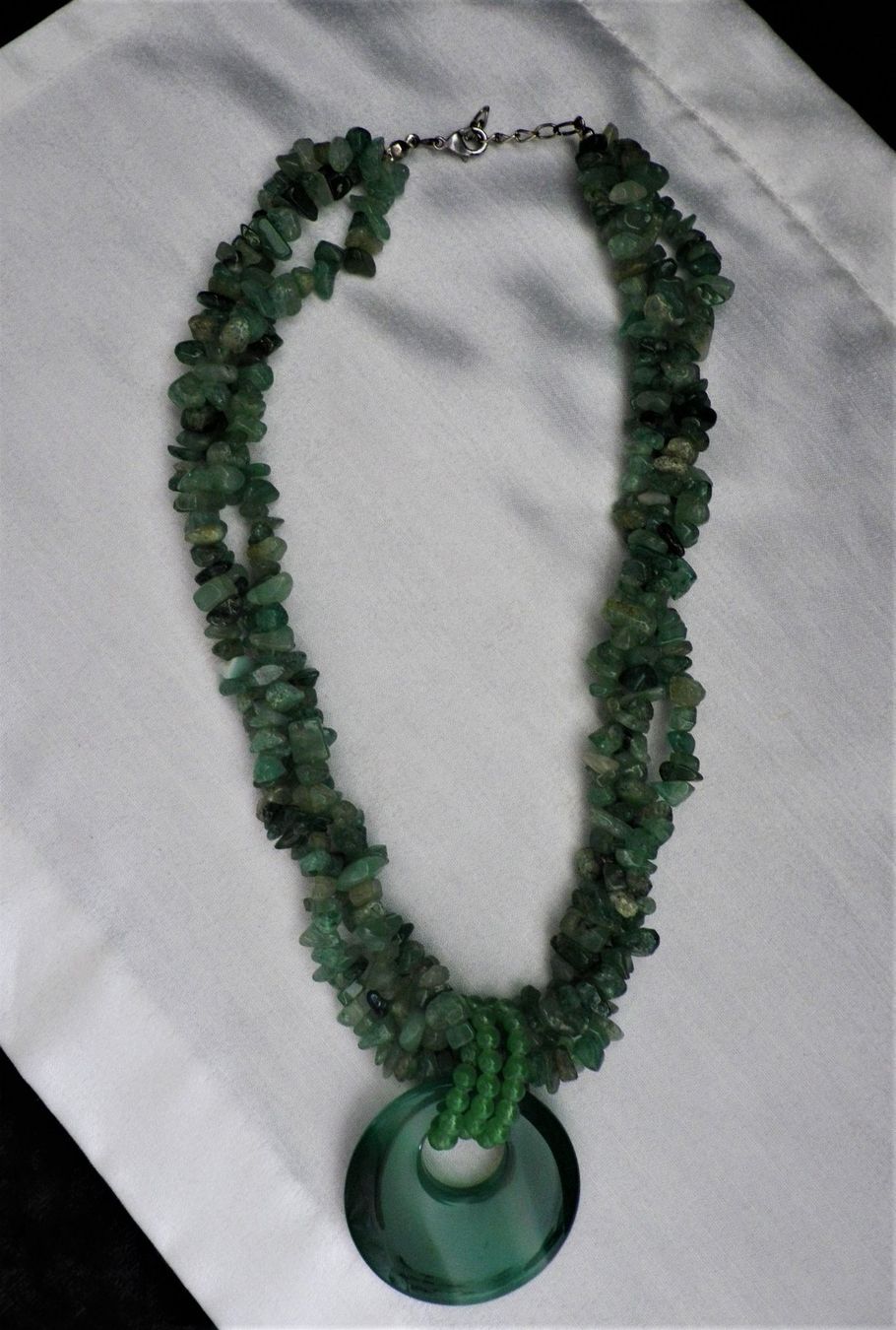 Catenine: Statement Kette aus Echtstein Aventurin – Usato da Reinach BL venduto da Annodomini 1