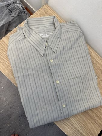 Robert Friedman Hemd Grau Streifen XXL Made in Italy