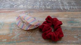 Haarklammer Haargummi Scrunchie Regenbogen