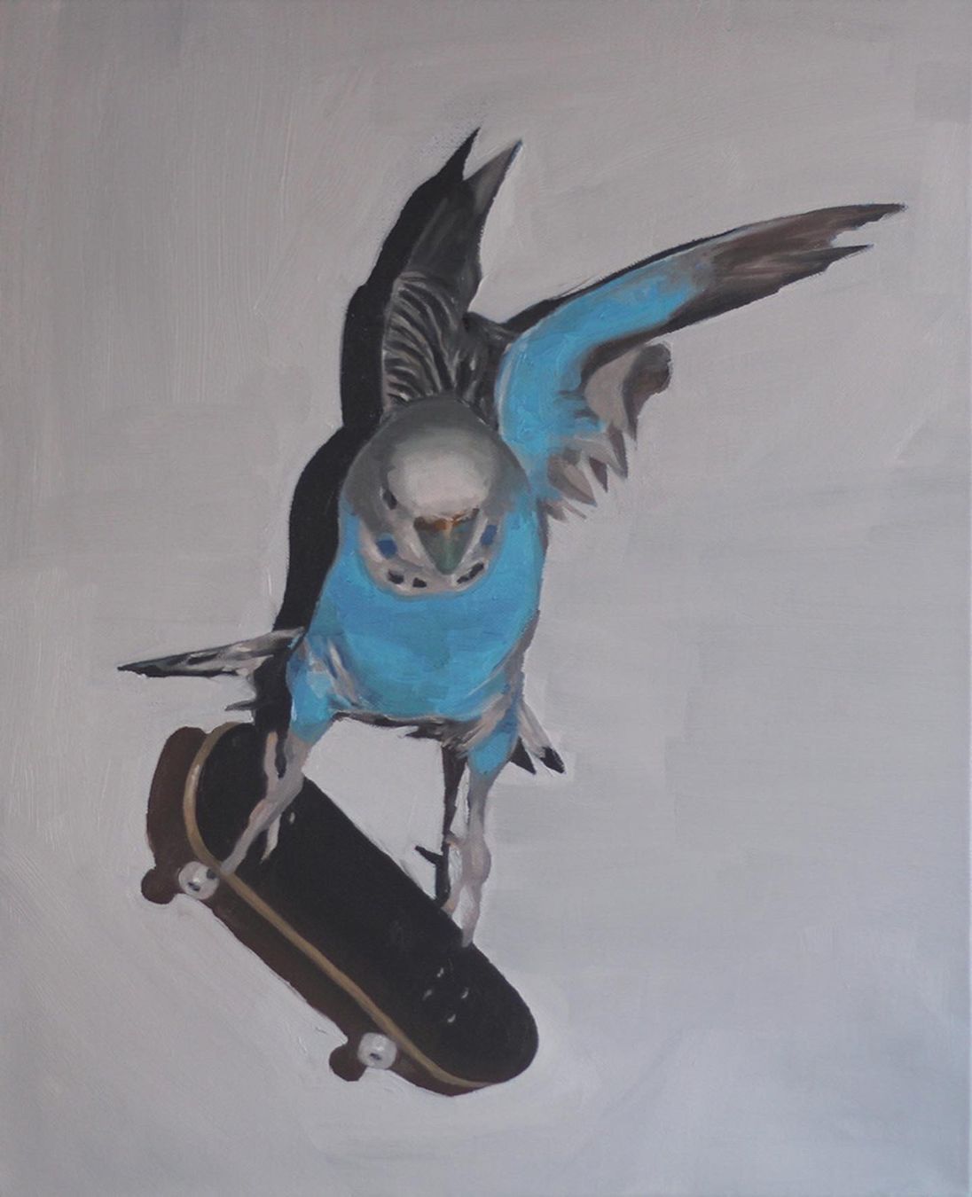 Dipinti: "Skater Birb" Ölbild 40x50cm – Usato da Zürich venduto da laranageli 1