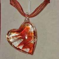 Glas-Herz Anhänger, Geschenkidee, mit Band ❤️