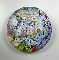 Acryl-Flüssigmalerei, kreisförmig