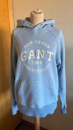 Sweat à capuche Gant homme bleu clair