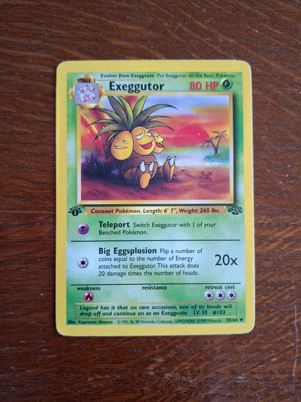 Pokémon Cartes à collectionner: Pokemon Exeggutor Jungle Set 1st edition 35/64 – D'occasion à Giornico par ale_lc8k