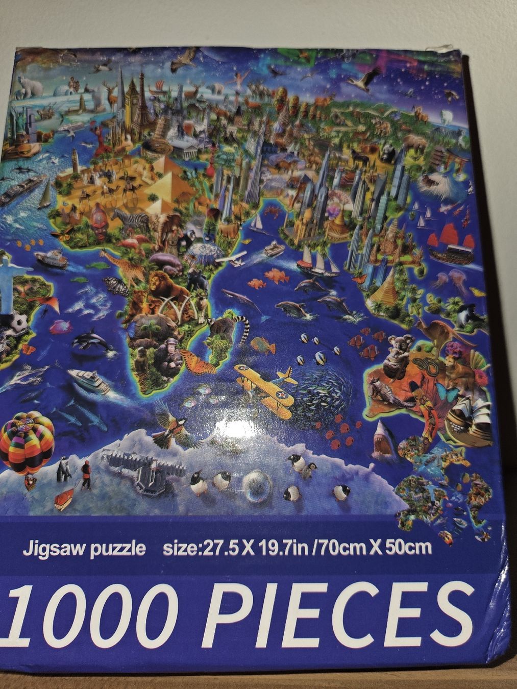 Puzzle: Puzzle 1000 Teile Weltkarte – Nuovo e nell'imballaggio originale da Dintikon venduto da Vexi