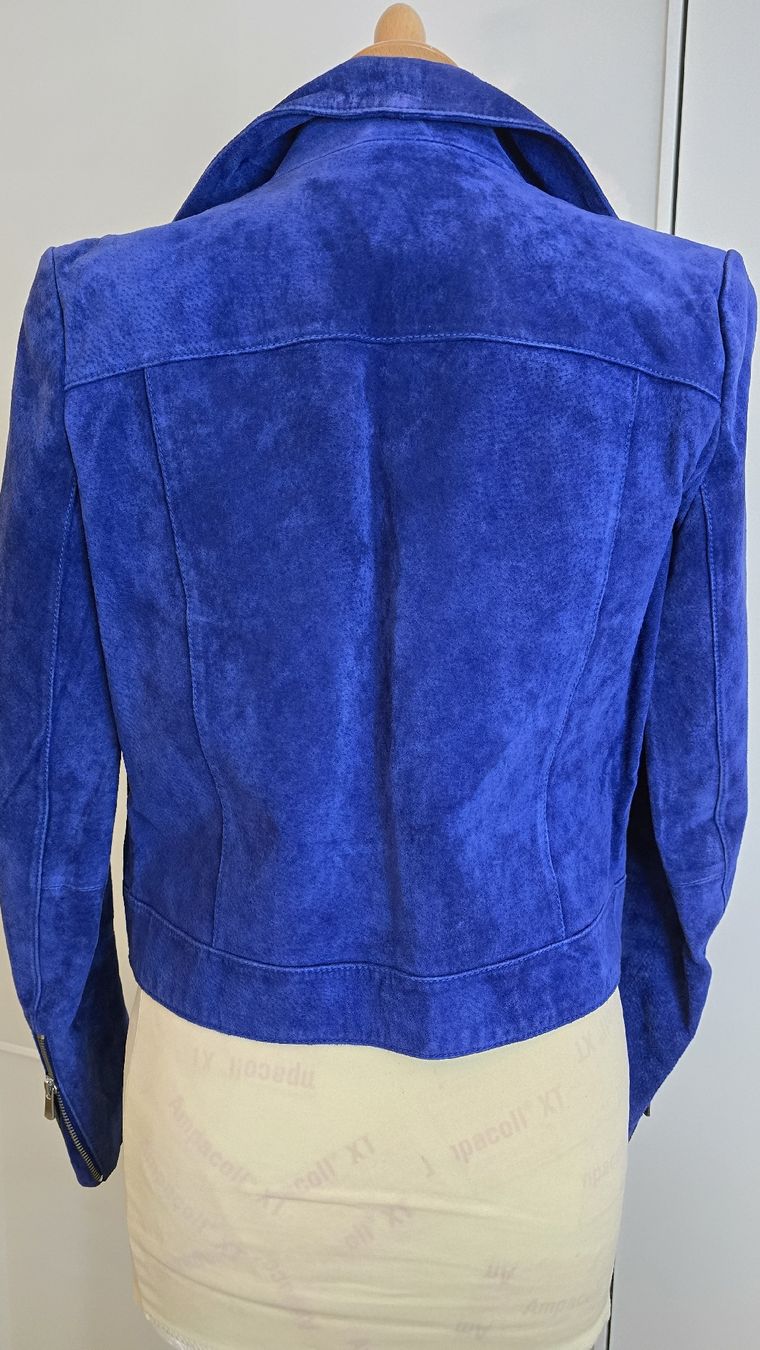 Mango Jacken: Veste NEUVE en daim bleue électrique Mango, taille S – Neu (gemäss Beschreibung) aus Genève von Saleena 5