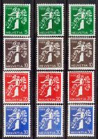 SUISSE 1939: Expo nationale, les séries de/fr/it, **