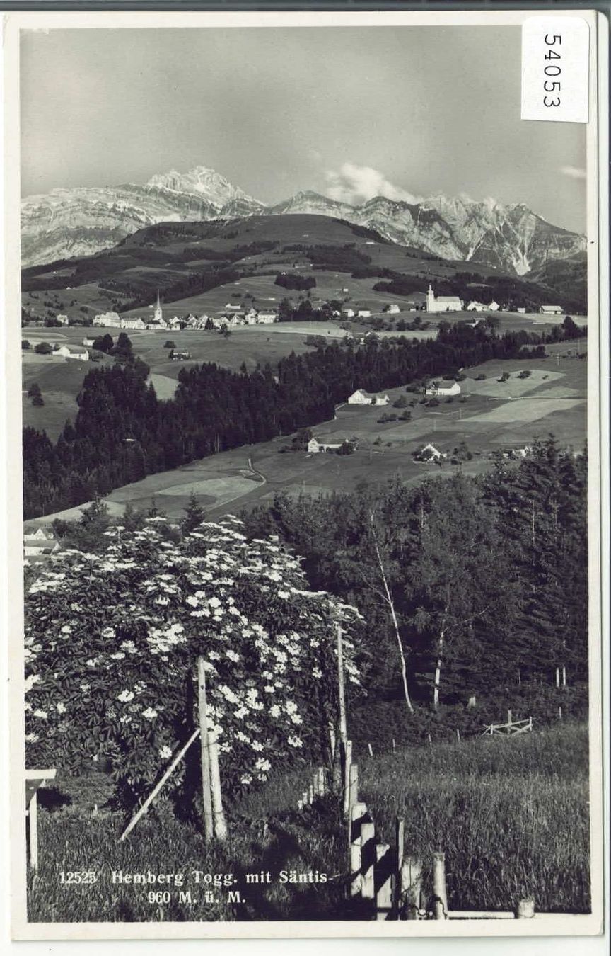 Cartoline postali: Hemberg Toggenburg mit Säntis – Usato da Ettingen venduto da Kartenplanet