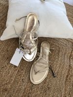 Zara Sandale, Gold, Gr. 37.Neu mit Etikett, Sommer Trend!