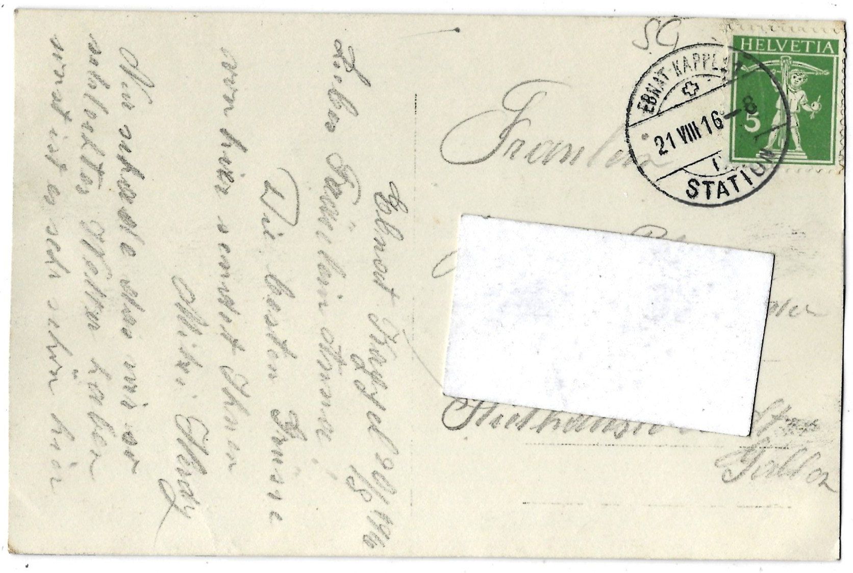 Cartoline postali: 5.  D I C K E N  b.  E B N A T – Usato da Bütschwil venduto da Jackson1A 1