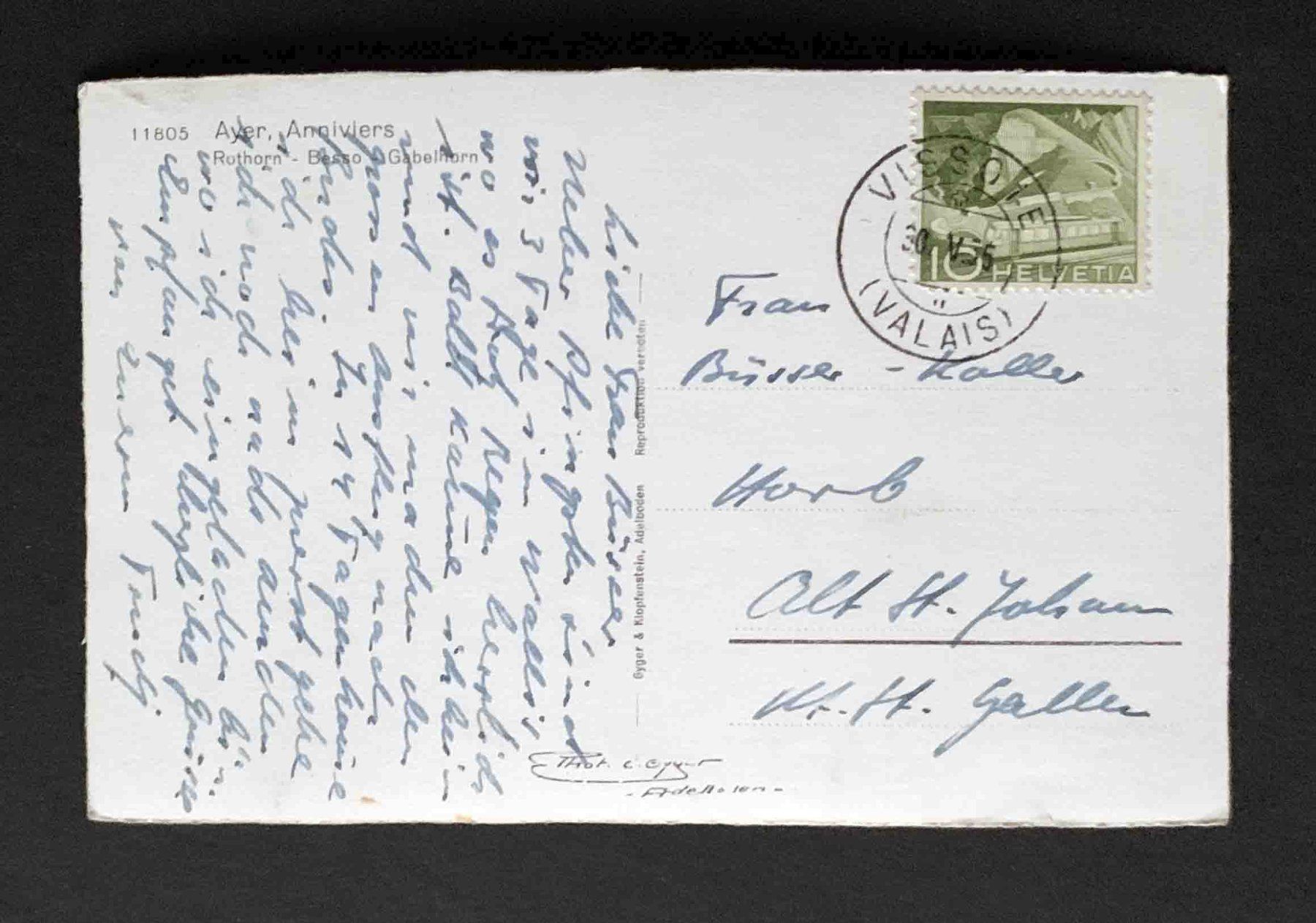 Cartoline postali: AK Ayer Anniviers – Usato da Goldau venduto da artelier1 1