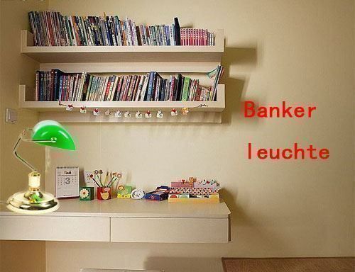 Lampen: Bankerlampe Tischleuchte Messing Glas – Neu (gemäss Beschreibung) aus Thun von thunshop 1