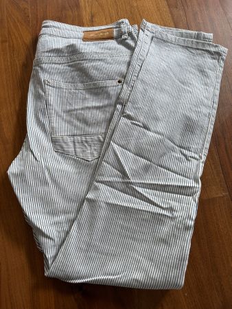 MOS Mosh Jeans, Gr. 31, blau/weiss gstreift