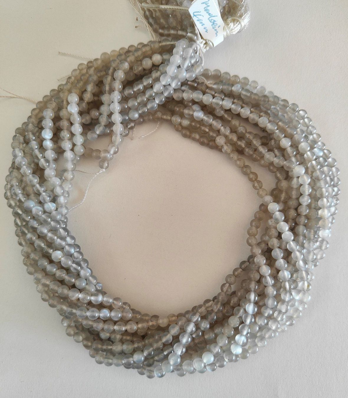Pietre preziose: Mondstein, Beads 4mm, Strang – Nuovo e nell'imballaggio originale da Rümlang venduto da 21f 1