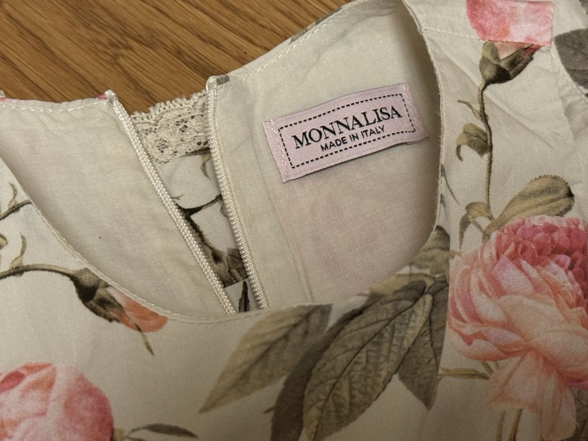 Monnalisa Vestiti & Gonne: Monnalisa Kleid, Gr. 98, Blumenmuster. – Usato da Genthod venduto da Tidus04 2