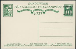 1927 - Pro Patria - Bundesfeierkarte - Entwertet