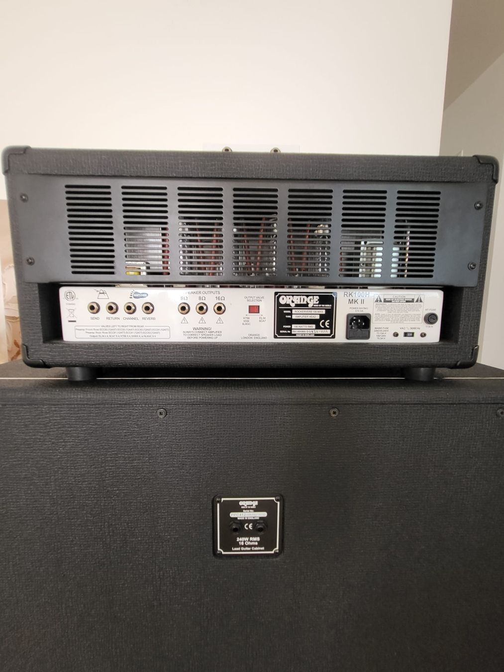 Amplificatori: Orange Rockerverb 100 MK2 Head inkl. 4x12 Cabinet – Usato da Spreitenbach venduto da sgraffito 8