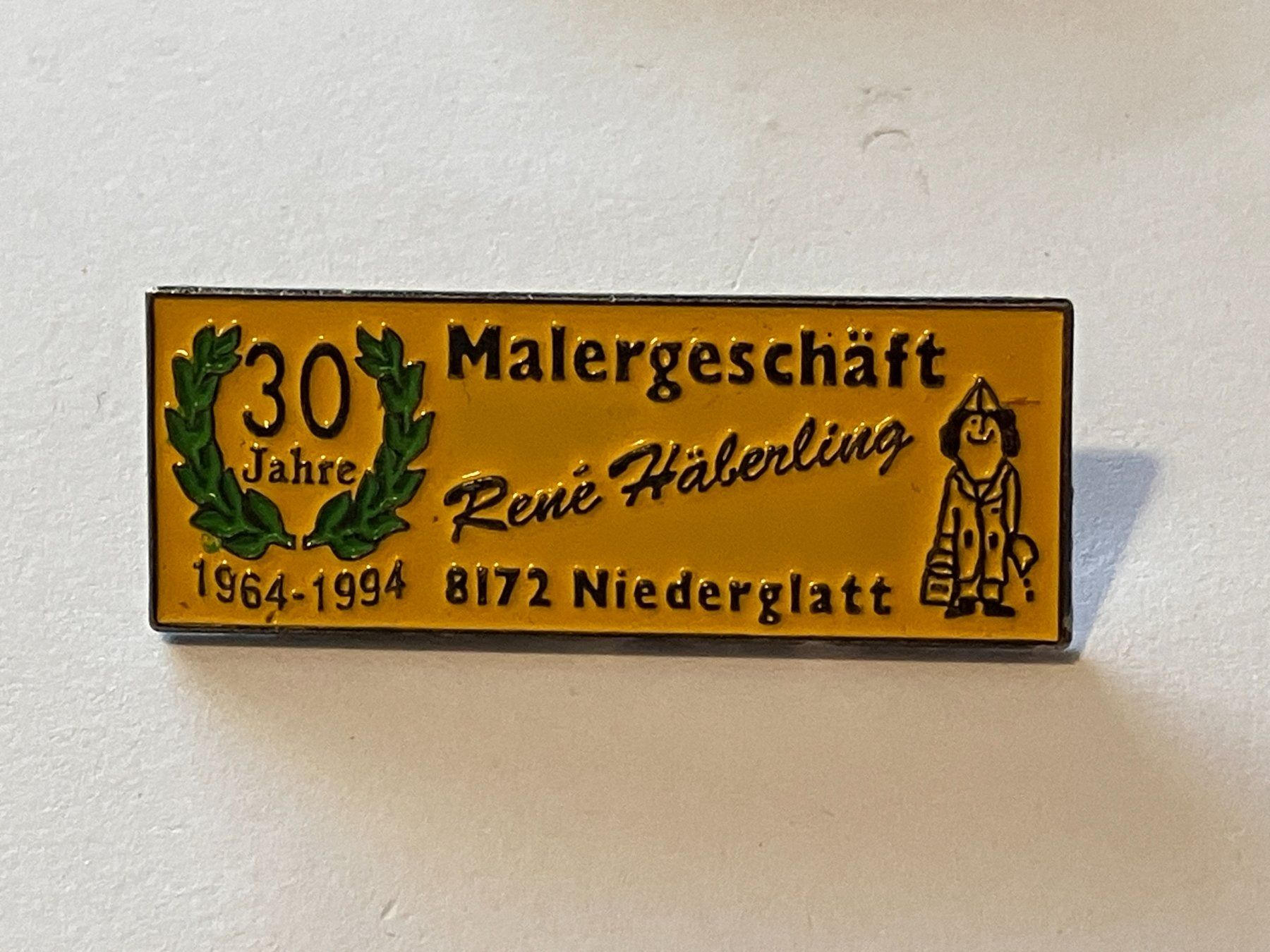 Placchette & Badge: 1 Pin Malergeschäft Rene Häberling Niederglatt – Usato da Basel venduto da djwwpp