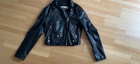 Bershka Kunstlederjacke Schwarz - Gr S