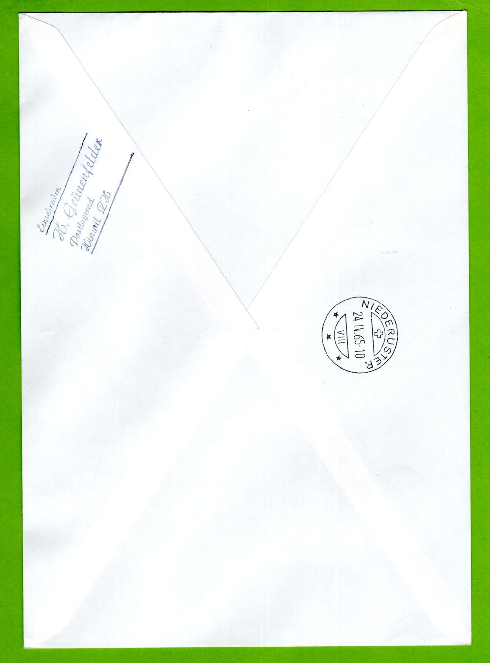 Tutti i francobolli: 1965 FDC Madonna von Schellenberg Ankunftsstempel LBK 75.-- – Usato da Stein am Rhein venduto da Huehnerhund 1