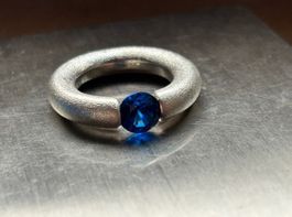 Silberring darkblue (51)