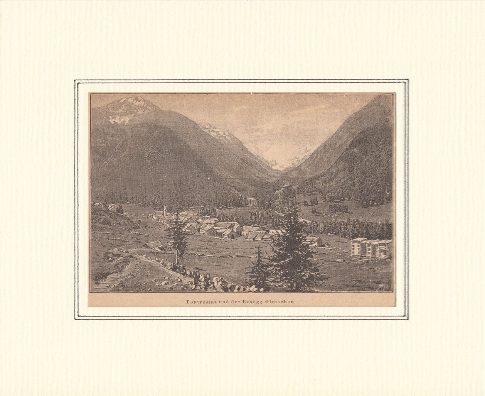 Incisioni: PONTRESINA, ZINKÄTZUNG 1886 – Usato da Grüningen venduto da Kartensammler 1