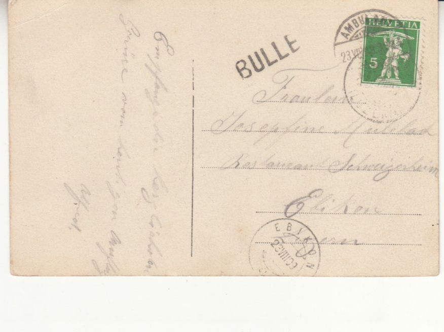Cartoline postali: Montreux 1909 mit Stabstempel Bulle – Usato da Bürglen TG venduto da StampGraf 1