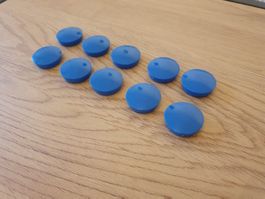 10 blaue Magnete